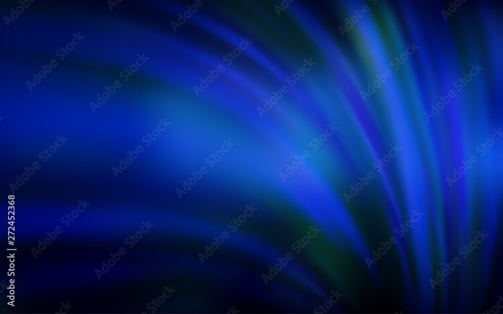 Fototapeta premium Dark BLUE vector blurred shine abstract template.