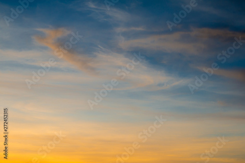 blue sky and cloud. twilight sunset background © wirote