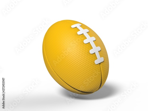 Blank football stress ball for branding and mock up. 3d render illustration.