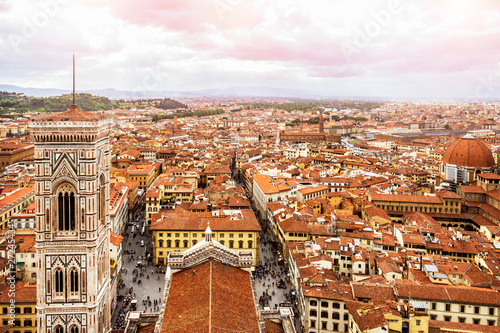 Dramatic panoramic view of florence -Firenze- Tuscany - Italy
