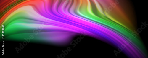 Modern rainbow liquid color flow colorful poster. Wave Liquid shape in black color background. Abstract composition
