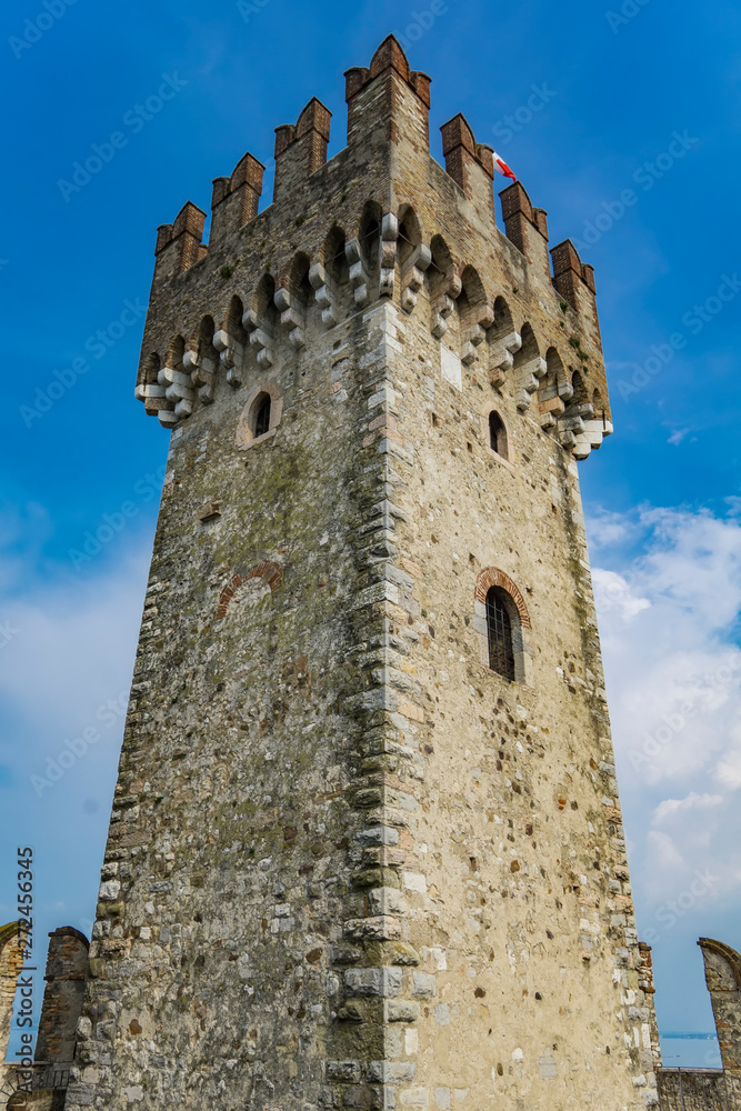 Castello Scaligero Di Sirmione (Sirmione Castle), from 14th  Century at Lake Garda, Sirmione, Italy