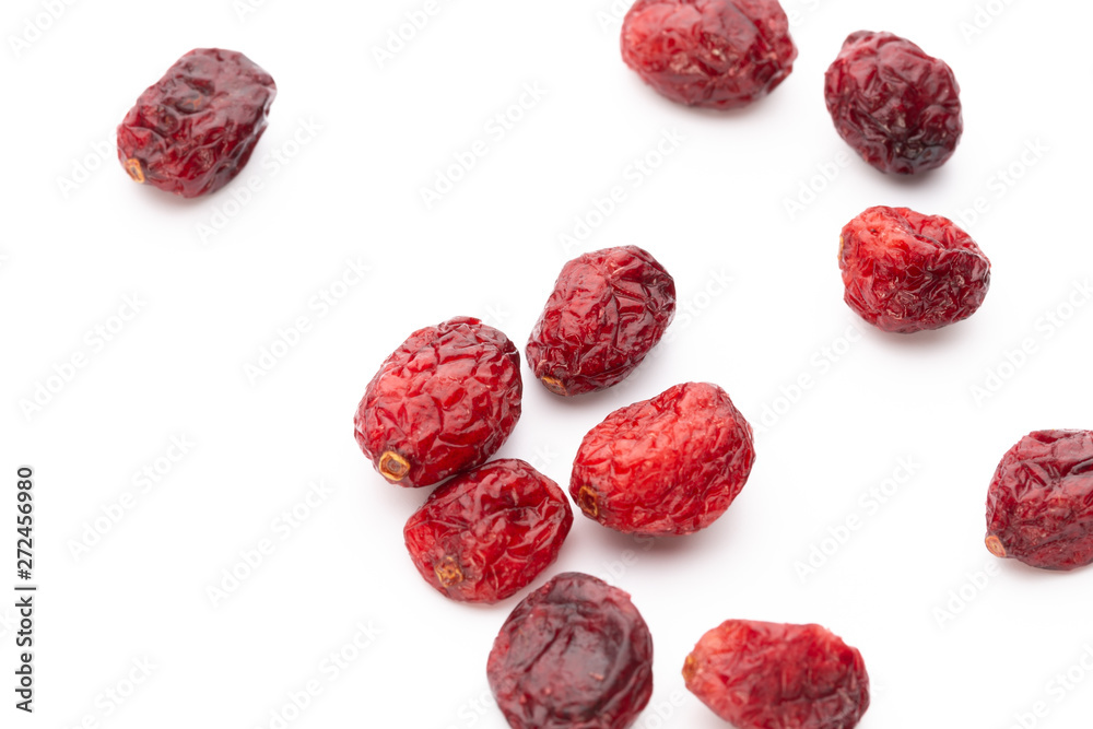 Dried cranberries isolated on white background Dried cranberries isolated on white background