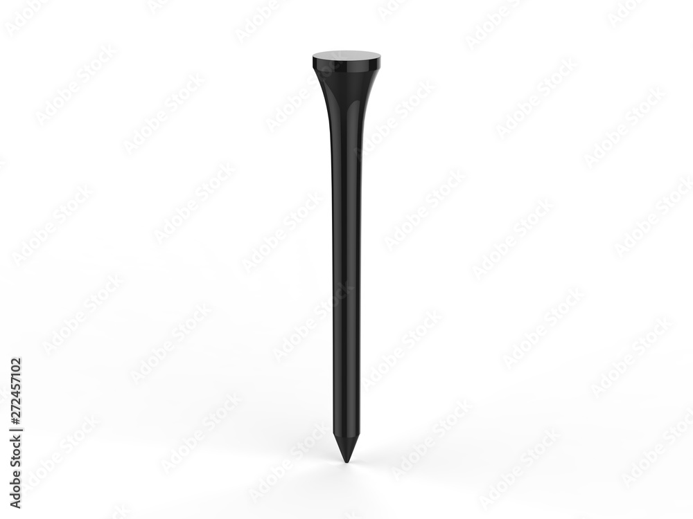 Blank Promotional Plastic Golf Bulk Tee for branding. 3d render illustration.