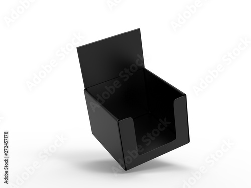 Blank counter top product display for mock up and branding. 3d render illustration.