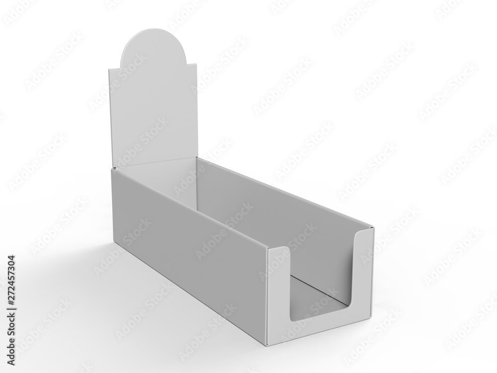 Blank counter top product display for mock up and branding. 3d render illustration. Blank counter top product display for mock up and branding. 3d render illustration.