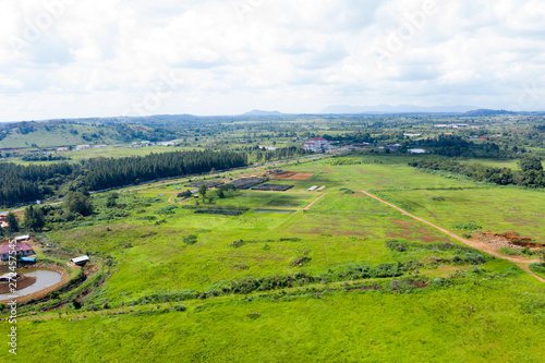 View from top shooting by drone camera, at south of Laos