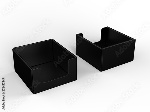 Blank counter top product display for mock up and branding. 3d render illustration.