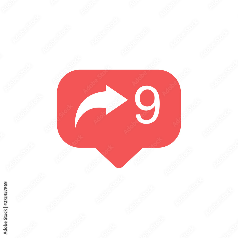 Fototapeta premium repost notifications design social network rating icons