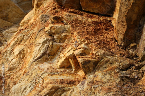 Background of rocks subjected to continuous erosion