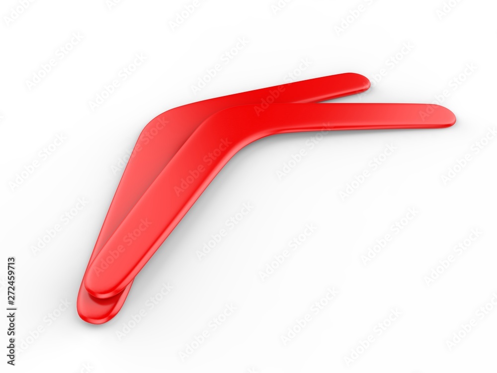 Blank promotional boomerang for branding and mock up. 3d render illustration. Blank promotional boomerang for branding and mock up. 3d render illustration.