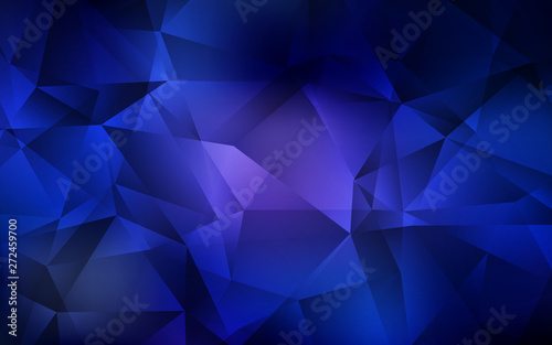 Dark BLUE vector abstract mosaic backdrop.