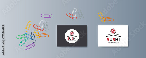 Set of brochures Sushi for marketing the promotion goods and services on market
