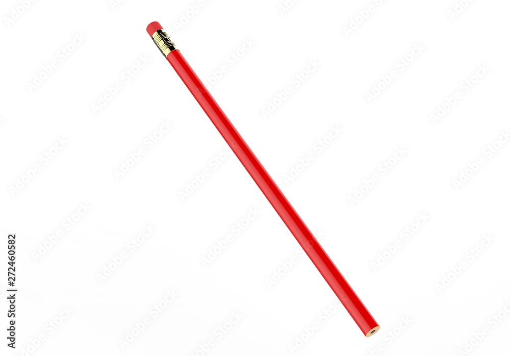 Blank pencil with eraser for branding 3d illustration. Blank pencil with eraser for branding 3d illustration.