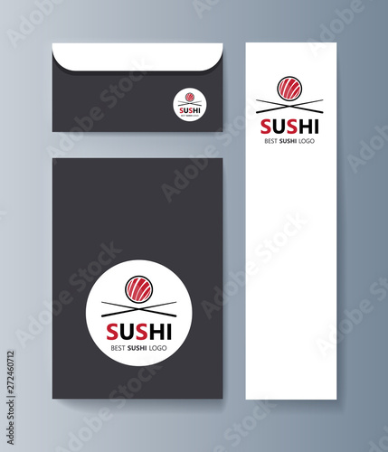 Set of brochures Sushi for marketing the promotion goods and services on market