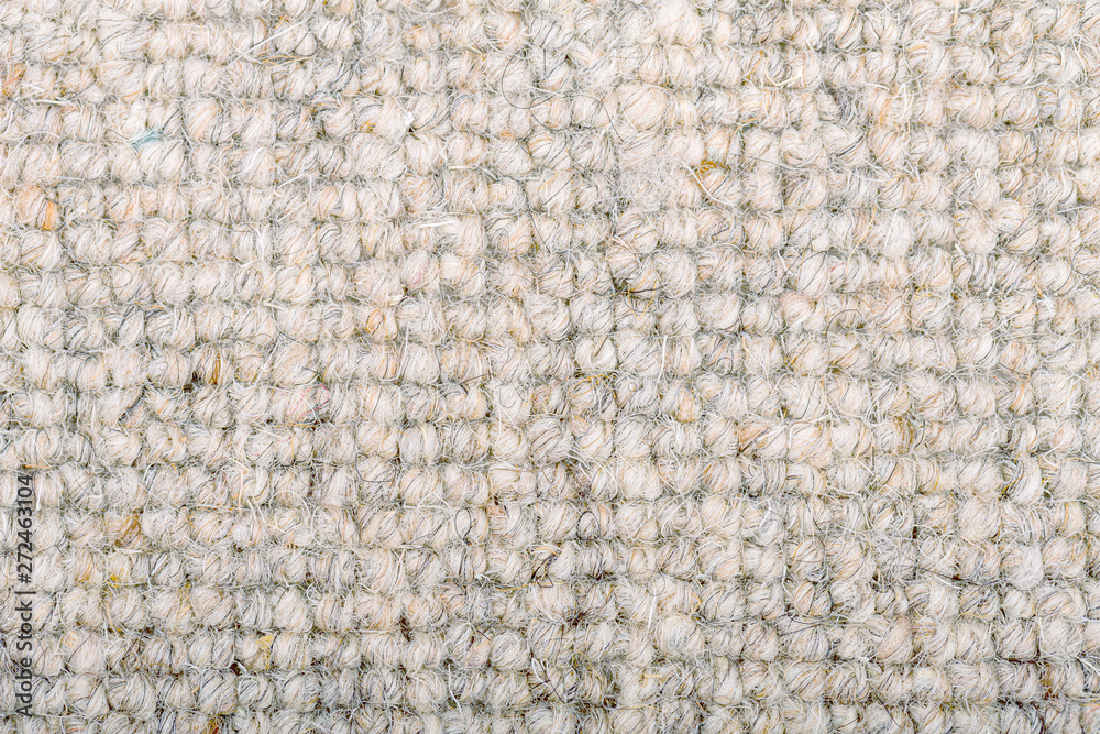 Loop pile wool carpet in cream Loop pile wool carpet in cream