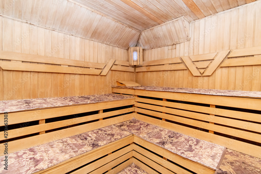 The photo of a wooden bath The photo of a wooden bath