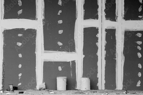 Gypsum wall with joints