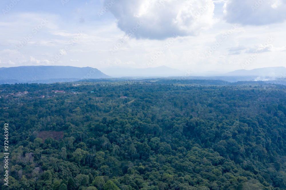 View from top shooting by drone camera, at south of Laos