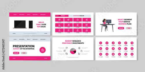 Set of brochures infographics for marketing the promotion goods and services on market