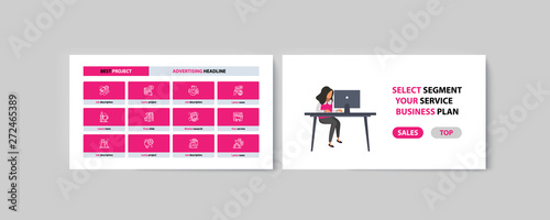 Set of brochures infographics for marketing the promotion goods and services on market