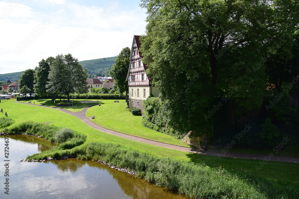 Fototapeta premium Rathaus in Gieselwerder an der Weser