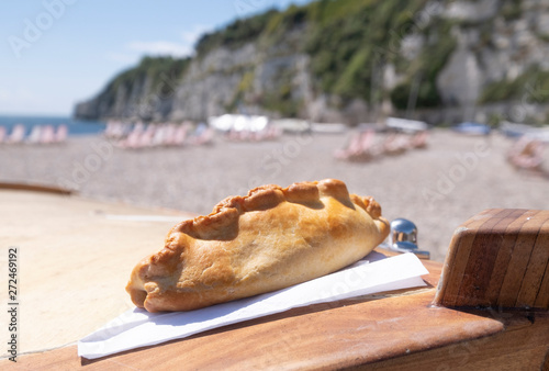 Εκτύπωση καμβά Cornish pasty on beach location