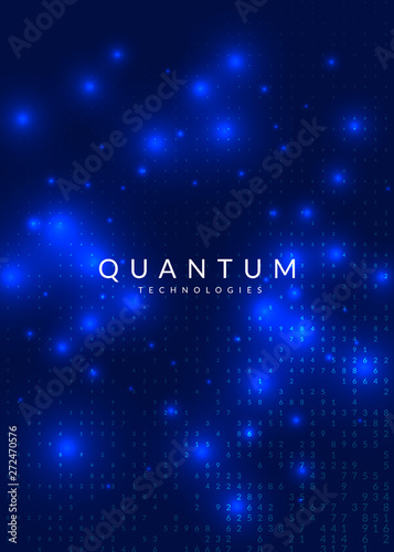 Artificial intelligence. Abstract background. Digital technology, deep learning and big data concept. Tech visual for interface template. Wavy artificial intelligence backdrop.