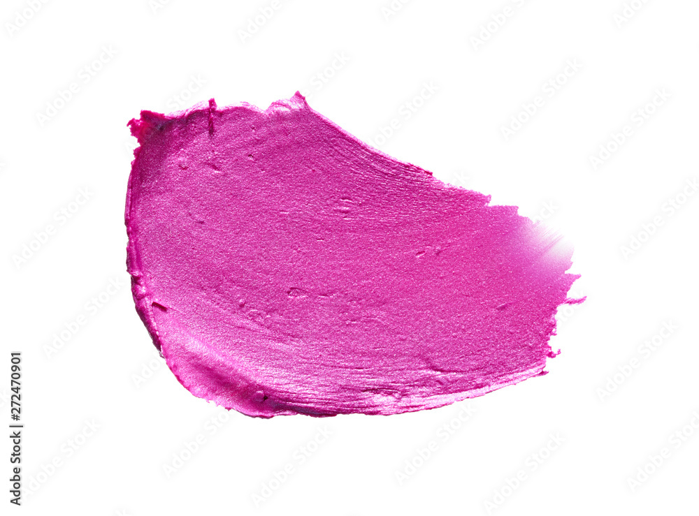 Pink lipstick or acrylic paint isolated on white Pink lipstick or acrylic paint isolated on white