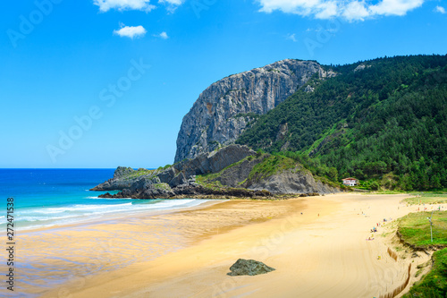 beautiful beach of basque country photo