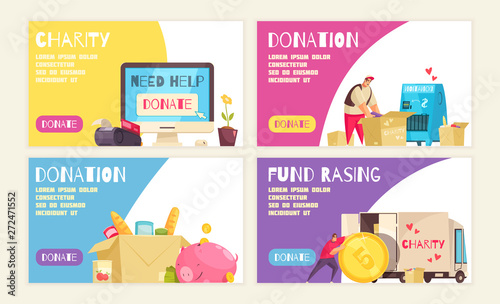 Charity Horizontal Banners Set