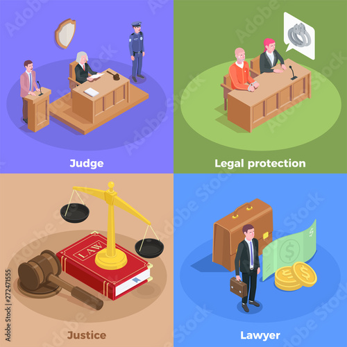 Law Justice Design Concept