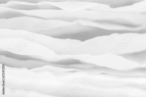 Closeup of white paper layers stack. Abstract art background. Blur silky texture effect. Copy space. © golubovy