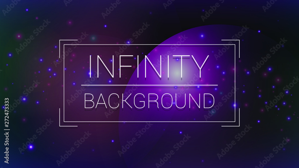 Abstract Space Planet Particles. Dynamic Textured Gravity Background. Colorful Shape Composition.