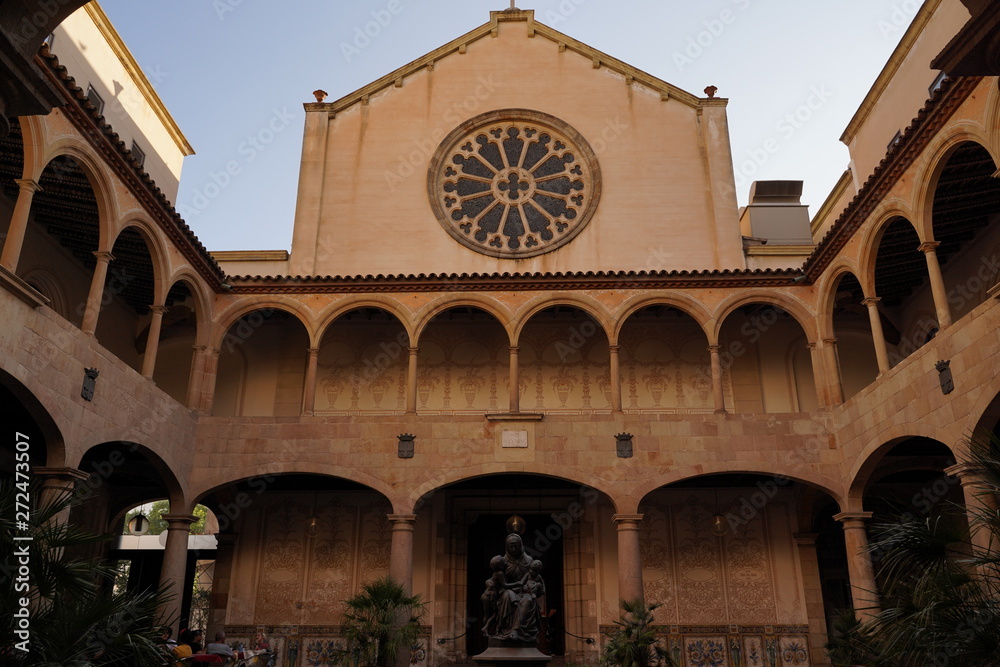 Church of Santa Maria de Montalegre. Macba. Barcelona. Catalonia,Spain