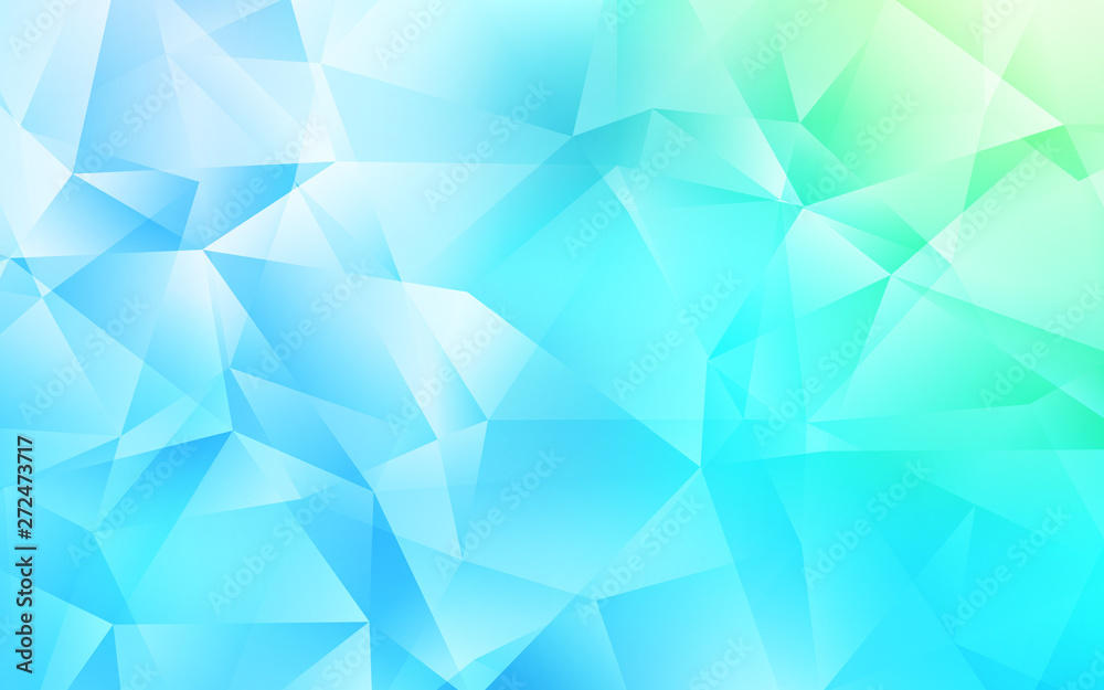 Light Blue, Green vector polygonal template.