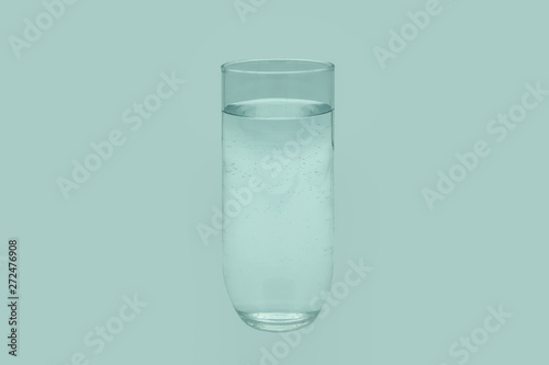 A full glass of pure water