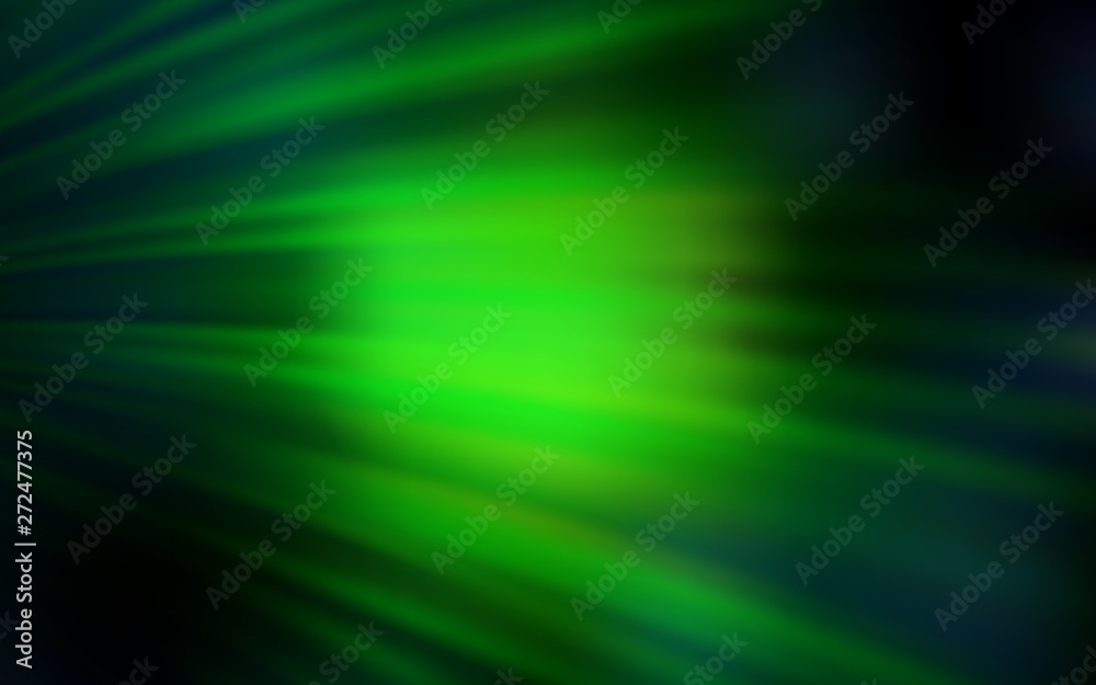 Obraz premium Dark Green vector background with wry lines.
