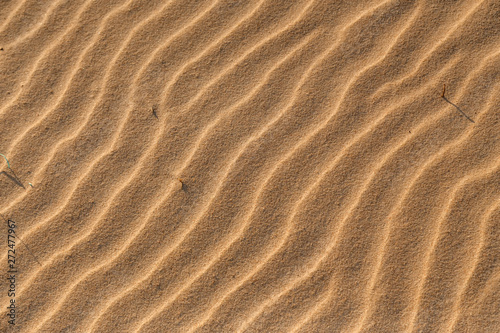 Sandy sand pattern on the beach