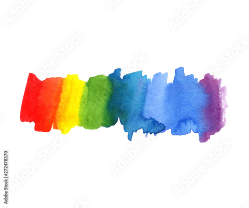 illustration Abstract watercolor rainbow color blot background. Color spectrum