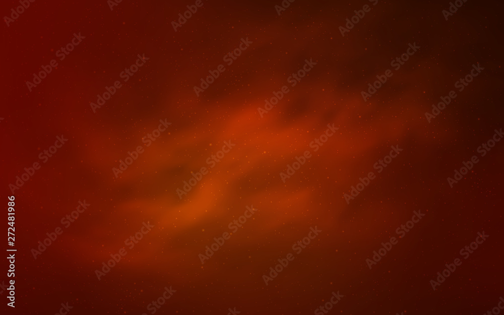 Light Red vector background with astronomical stars.