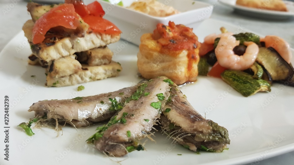 Appetizer by mix of fish Appetizer by mix of fish
