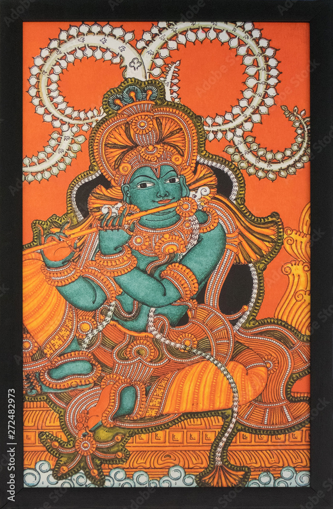 Hindu God Krishna. Kochi, Kerala, India