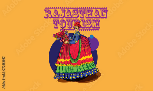 rajasthan tourism illustration vector art © RIJESH
