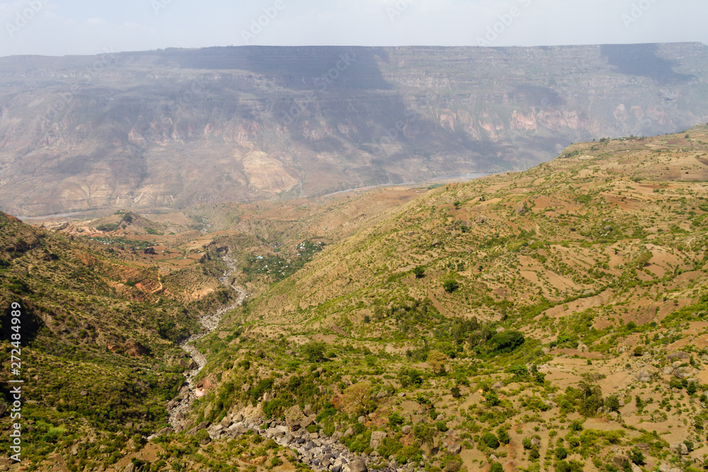 Entoto chain mountains and Jemma Valley in Oromo Region of Ethiopia Entoto chain mountains and Jemma Valley in Oromo Region of Ethiopia