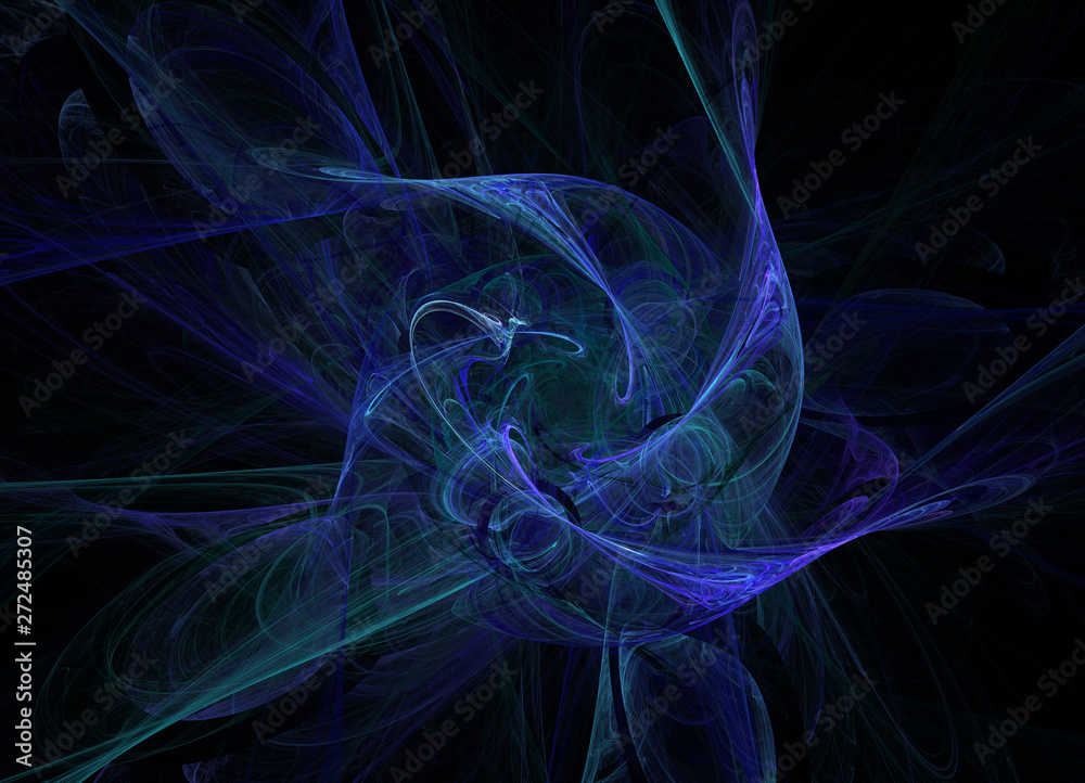 Concept of science and research. Cosmic fluctuations. Abstract 3d illustration.