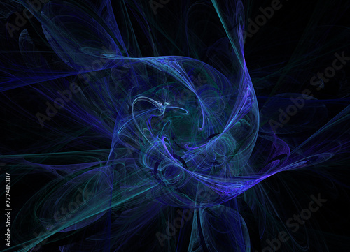 Concept of science and research. Cosmic fluctuations. Abstract 3d illustration.