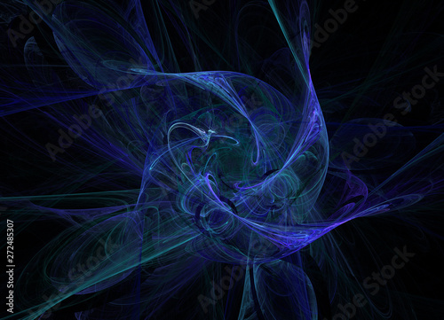 Concept of science and research. Cosmic fluctuations. Abstract 3d illustration. © LanaPo