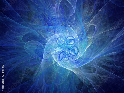 Concept of science and research. Cosmic fluctuations. Abstract 3d illustration.