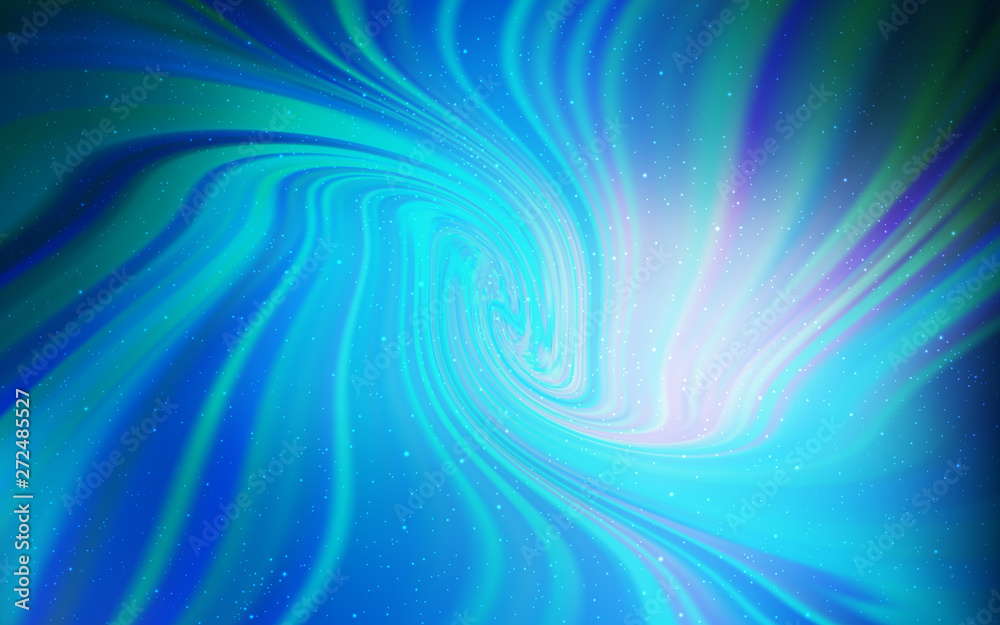 Fototapeta premium Light BLUE vector layout with cosmic stars.